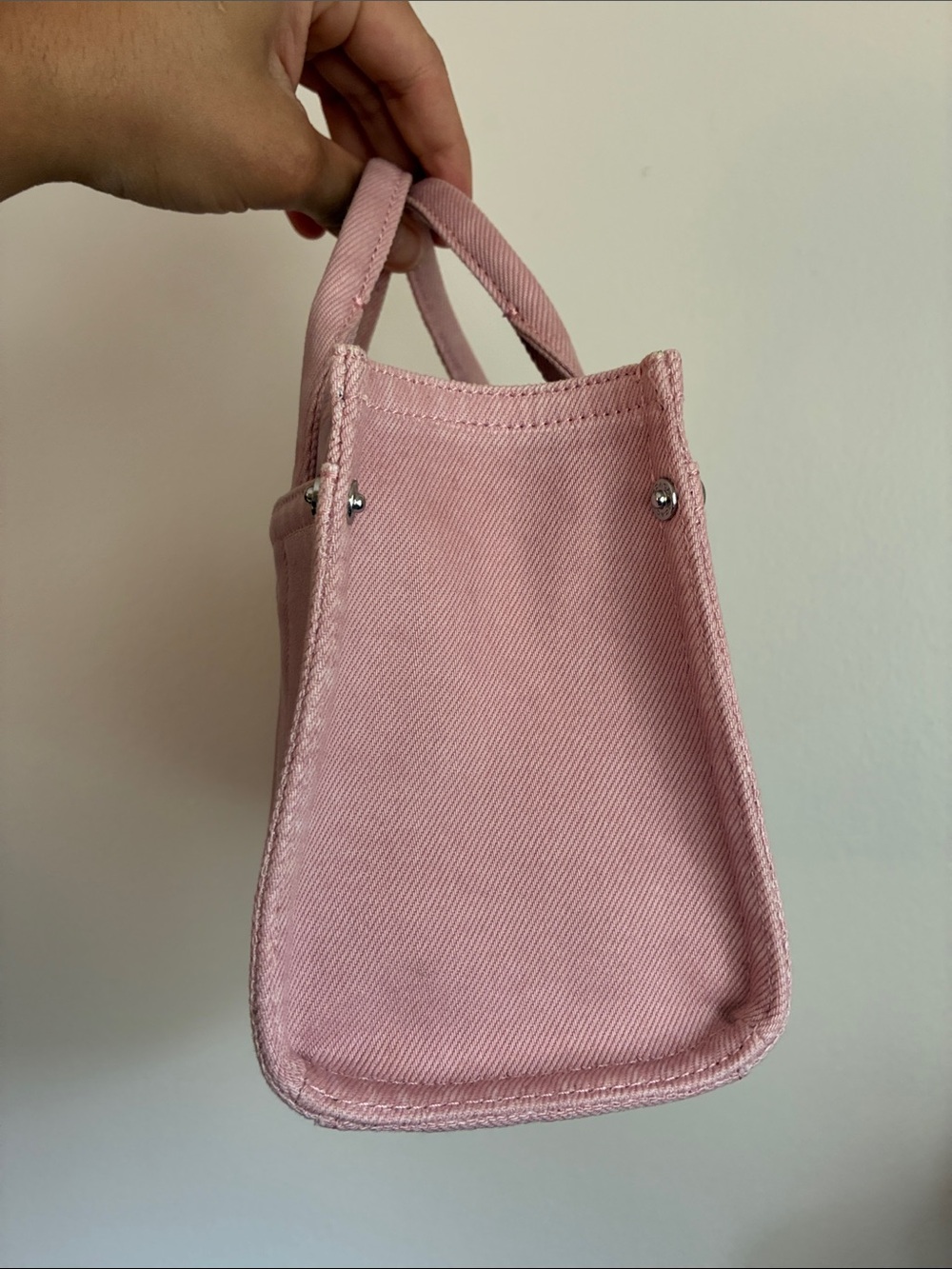 Coach Pink Demin Cargo Mini Tote Bag - Picture 3 of 11